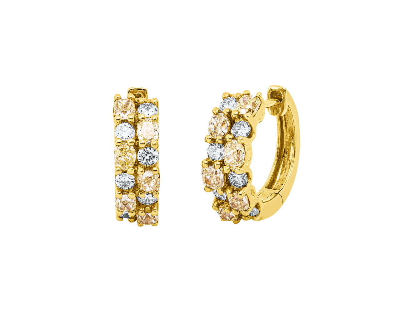 Brogle Classic diamond hoop earrings Brogle Classic diamond hoop earrings