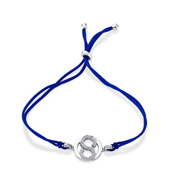 Brogle Selection Icons textile bracelet with diamond pendant Brogle Selection Icons textile bracelet with diamond pendant