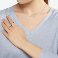 Dodo heart T-bar necklace with pendant