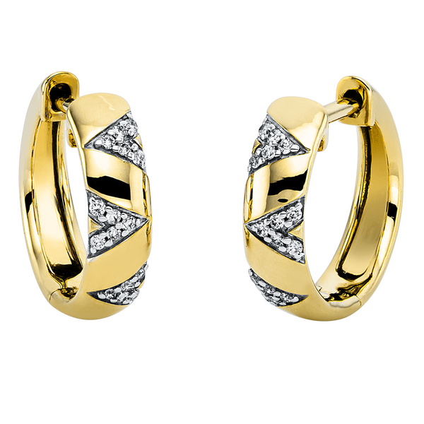 Brogle Selection Casual diamond hoop earrings