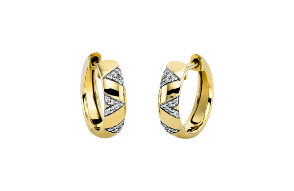 Brogle Classic diamond hoop earrings Brogle Classic diamond hoop earrings