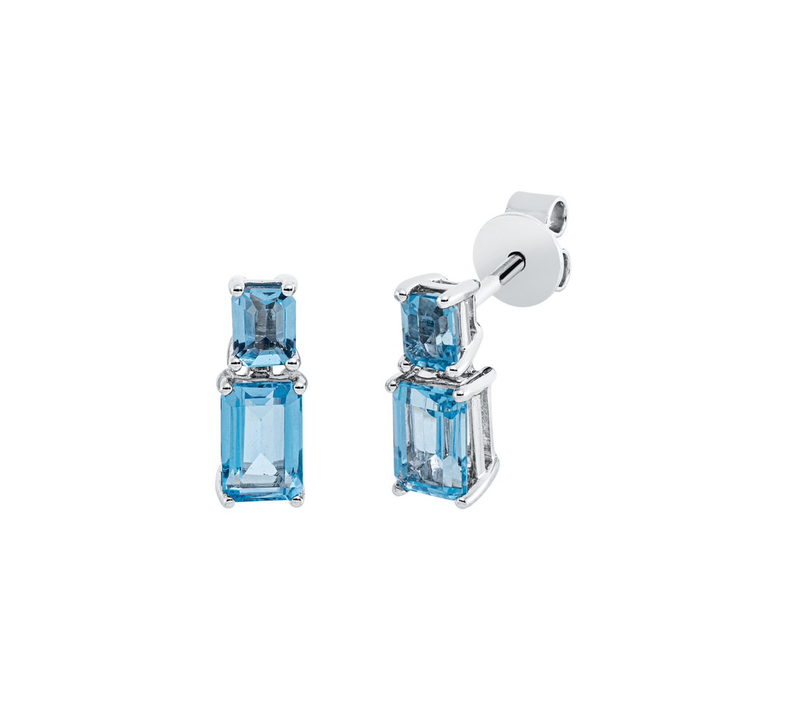 Brogle Classic Sky topaz stud earrings Brogle Classic Sky topaz stud earrings
