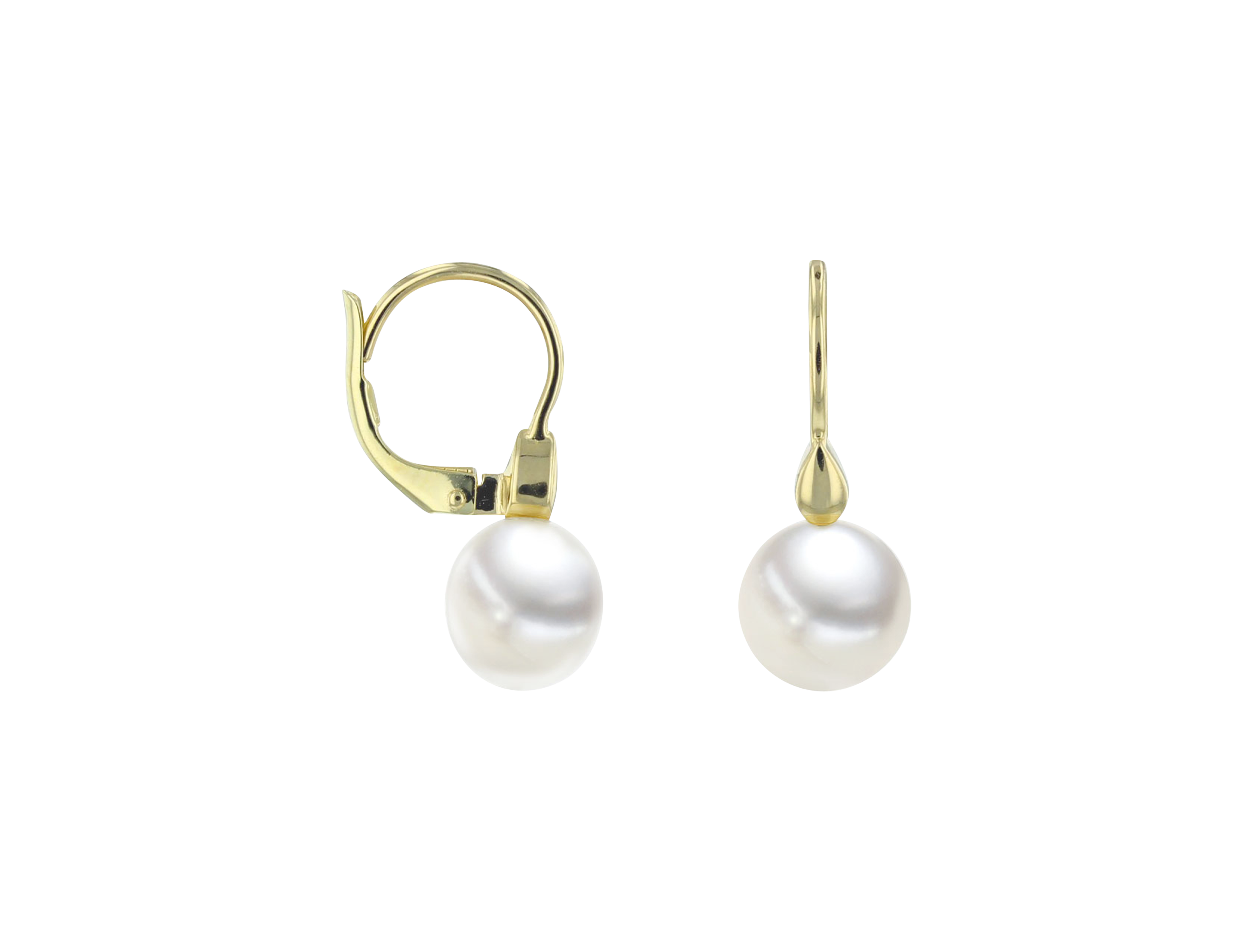 Brogle Classic freshwater pearl hoop earrings Brogle Classic freshwater pearl hoop earrings