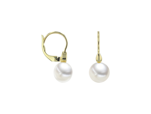 Brogle Classic freshwater pearl hoop earrings Brogle Classic freshwater pearl hoop earrings