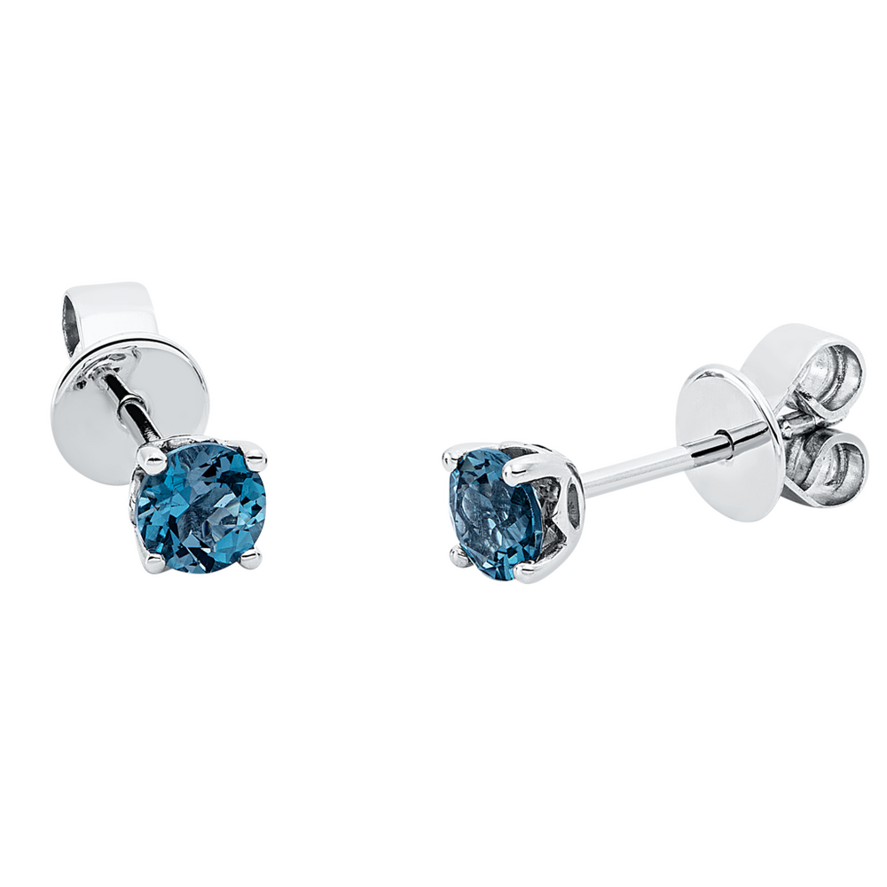 Brogle Selection Felicity stud earrings with London topazes