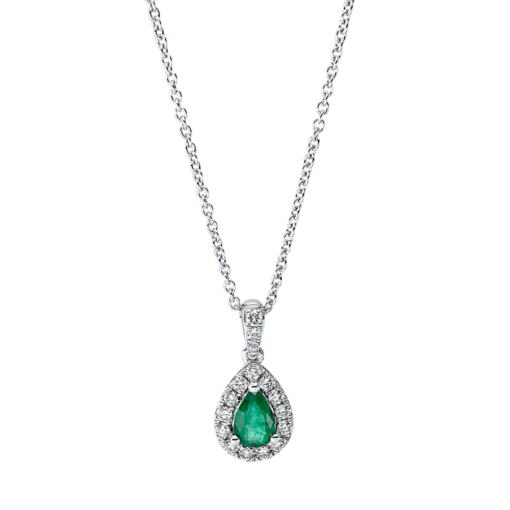 Brogle Classic necklace with emerald pendant