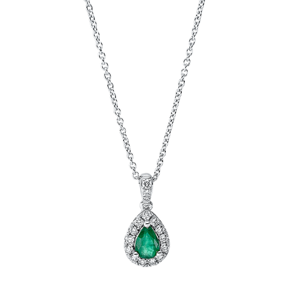 Brogle Classic necklace with emerald pendant