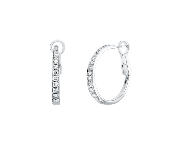 Brogle Selection diamond hoop earrings
