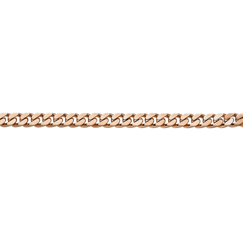 Brogle Selection Essentials curb chain bracelet 4-sided diamond-coated 8mm