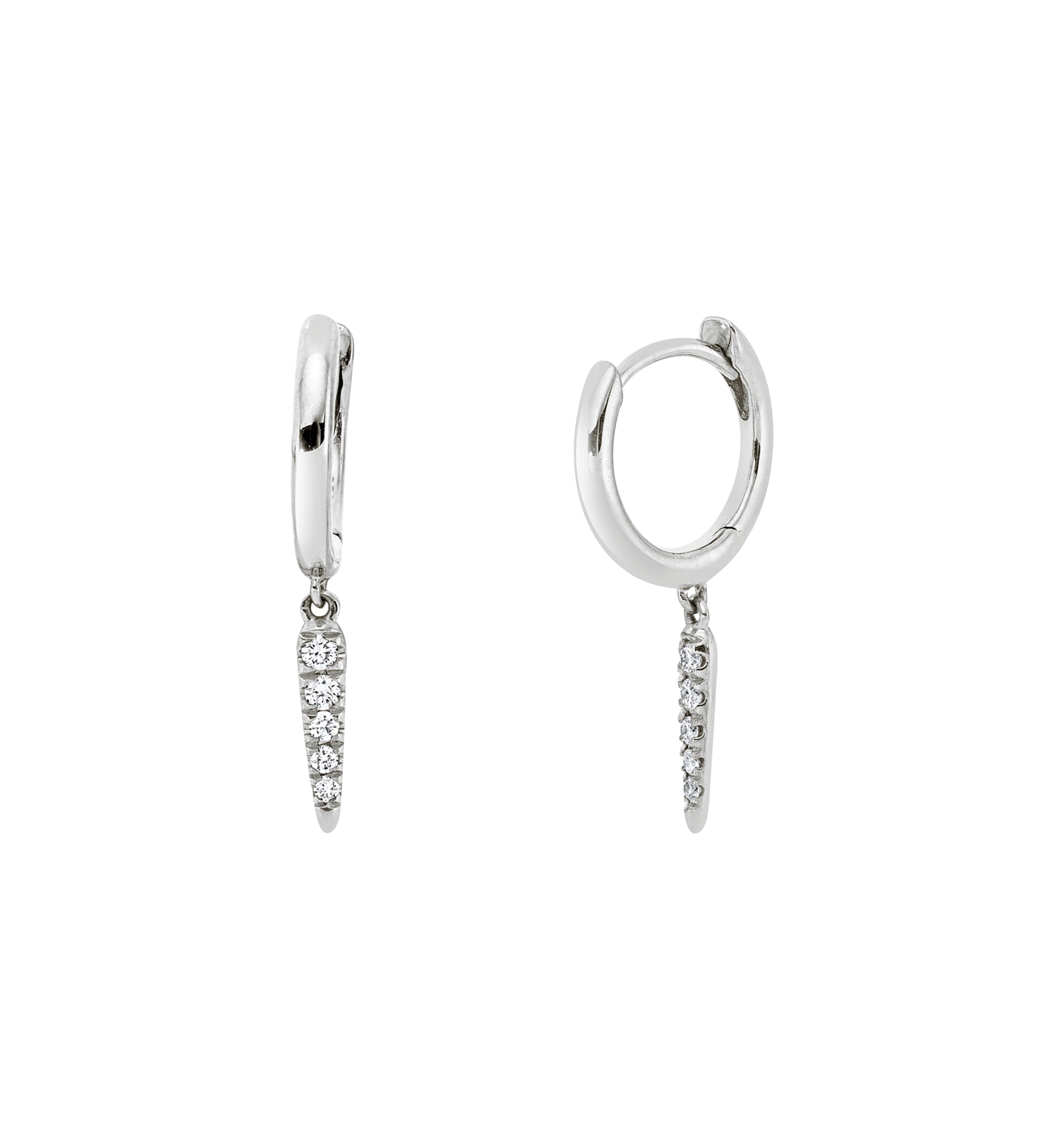 Brogle Classic diamond hoop earrings Brogle Classic diamond hoop earrings