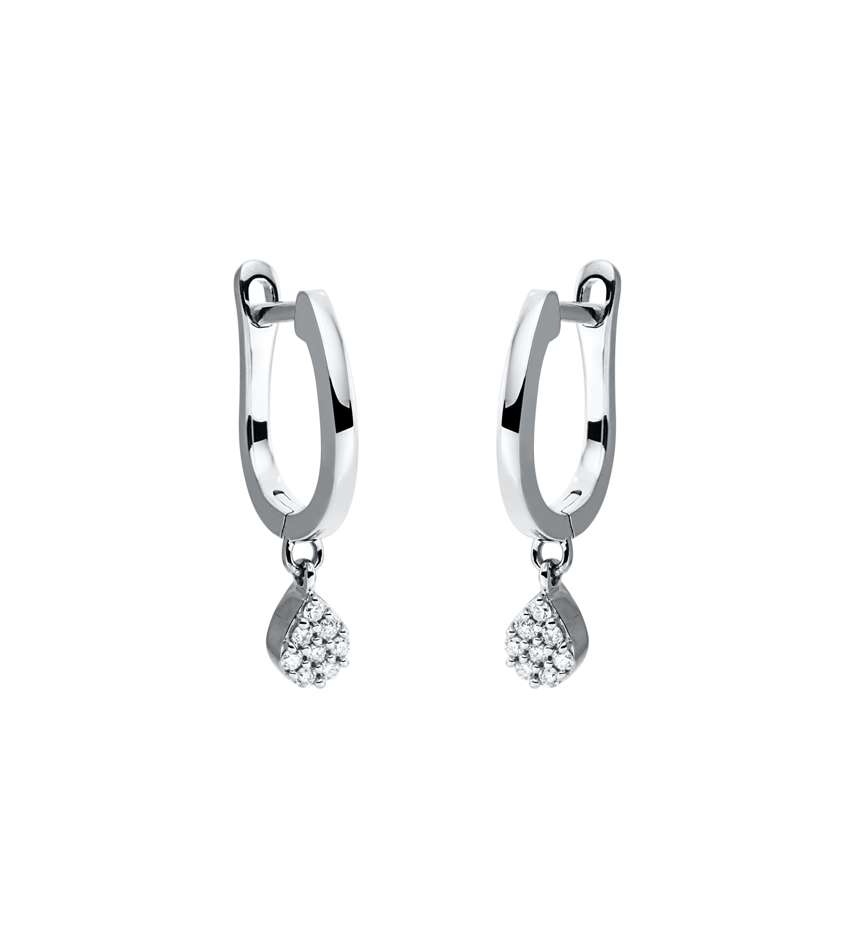 Brogle Classic diamond hoop earrings
