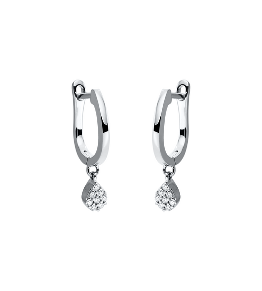 Brogle Classic diamond hoop earrings Brogle Classic diamond hoop earrings