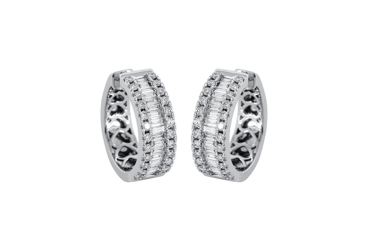Brogle Selection diamond hoop earrings