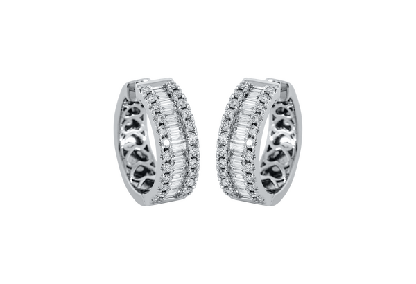 Brogle Selection diamond hoop earrings
