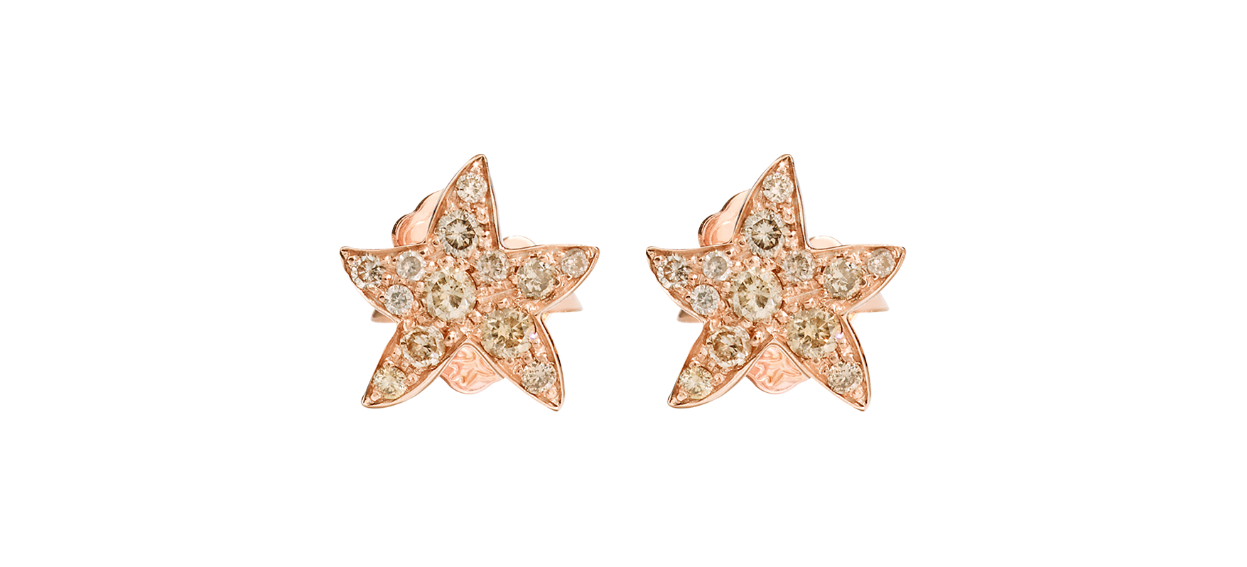 Dodo starfish diamond stud earrings