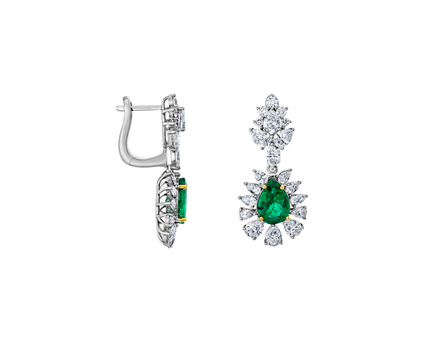 Brogle Selection bicolor emerald earrings Brogle Selection bicolor emerald earrings