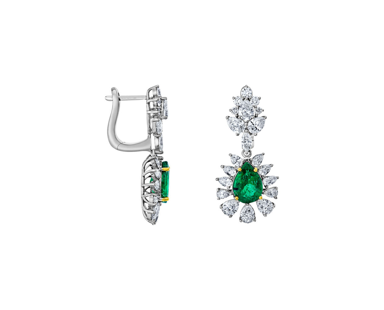 Brogle Selection bicolor emerald earrings Brogle Selection bicolor emerald earrings