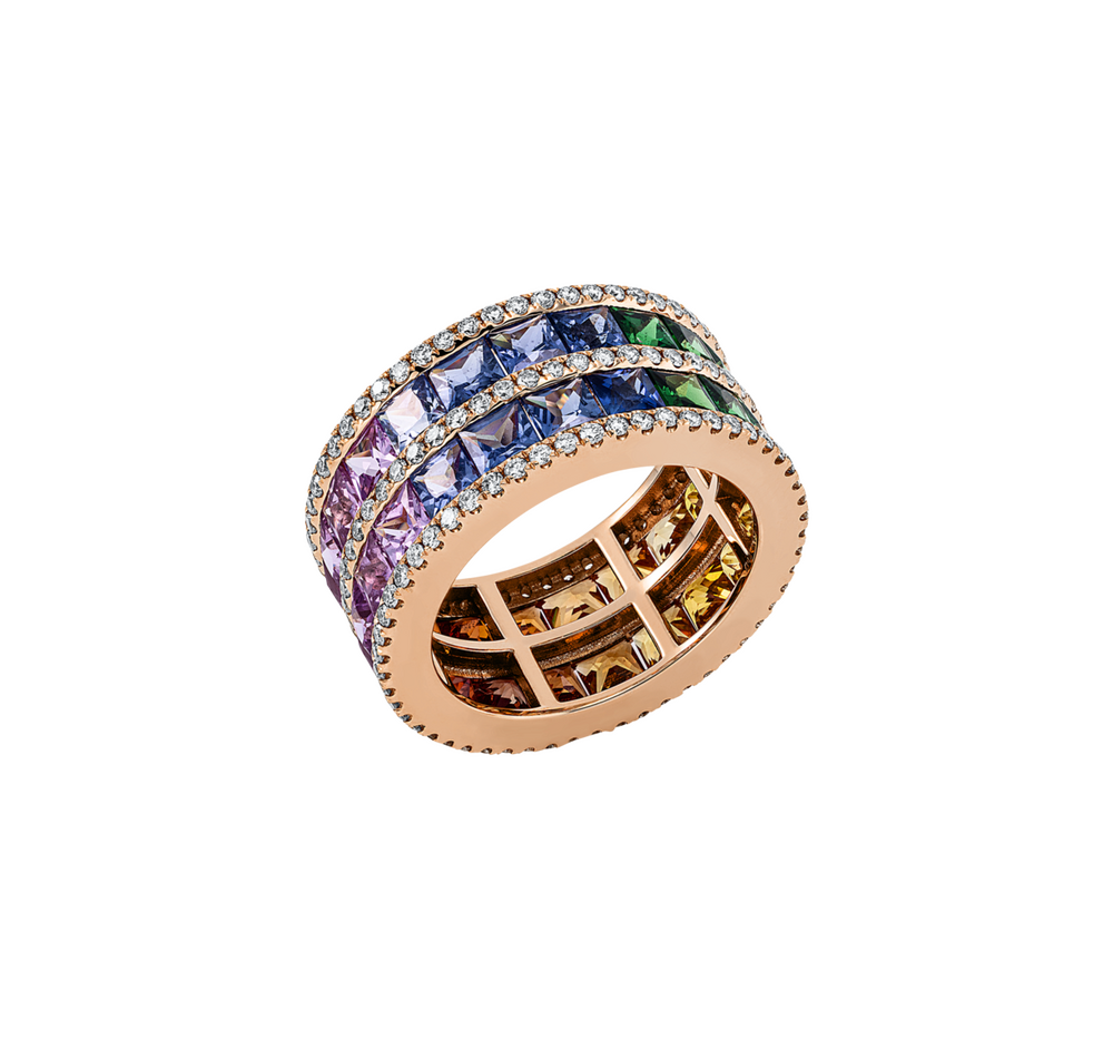 Brogle Selection Rainbow sapphire ring