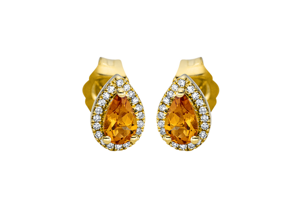Brogle Classic citrine stud earrings