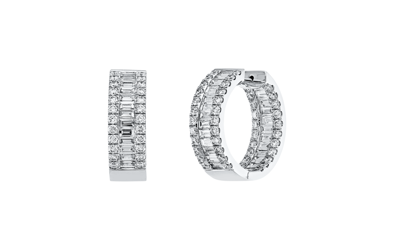 Brogle Selection diamond hoop earrings