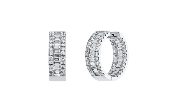 Brogle Selection diamond hoop earrings
