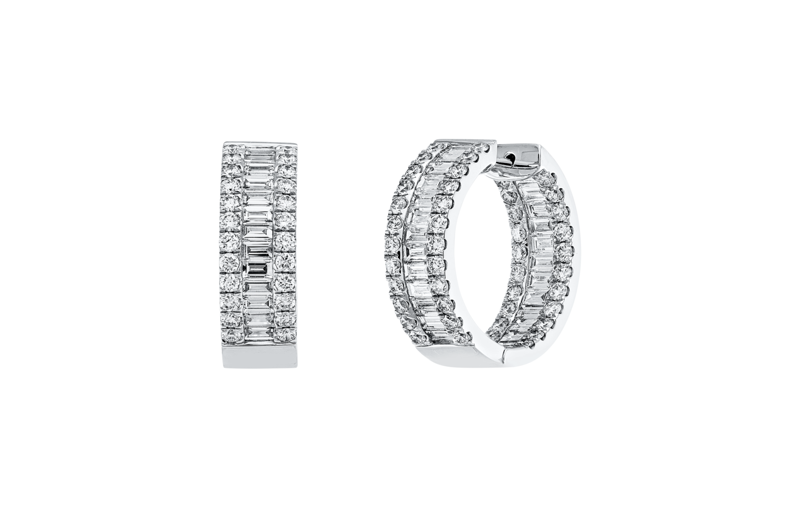 Brogle Selection diamond hoop earrings Brogle Selection diamond hoop earrings