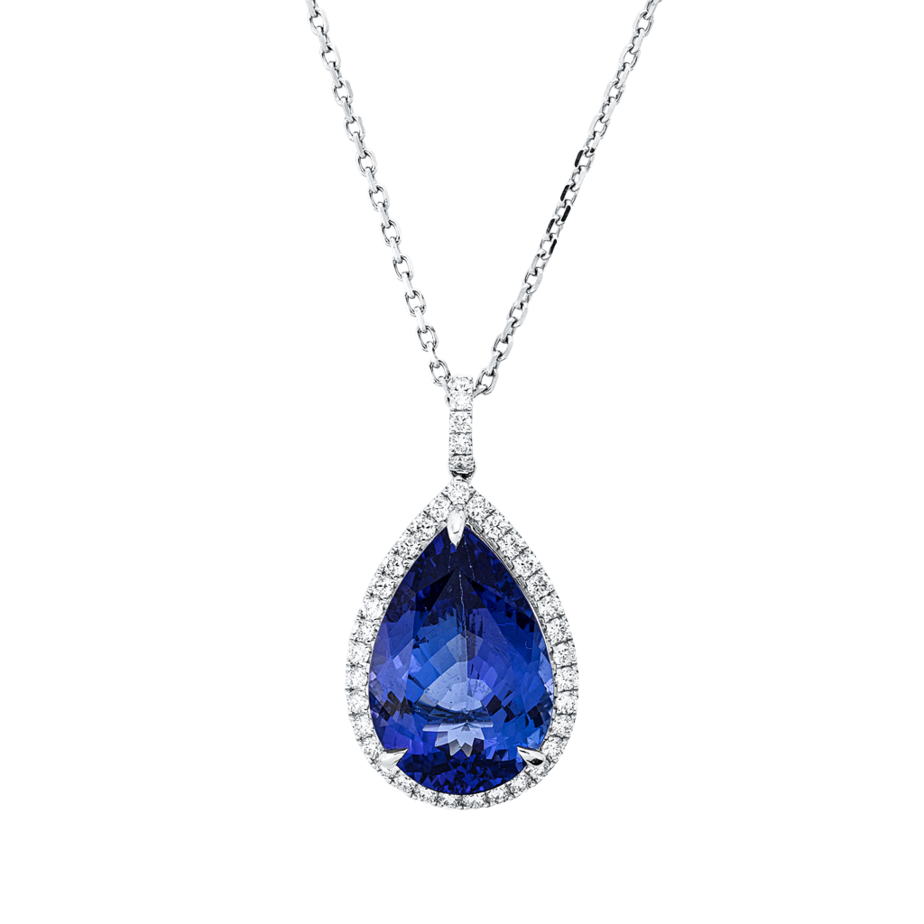 Brogle Selection necklace with tanzanite pendant Brogle Selection necklace with tanzanite pendant