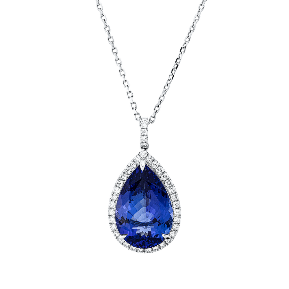 Brogle Selection necklace with tanzanite pendant Brogle Selection necklace with tanzanite pendant