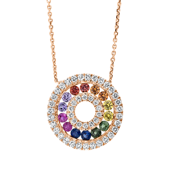 Brogle Classic Kette mit Saphiranhänger Rainbow Brogle Classic Kette mit Saphiranhänger Rainbow