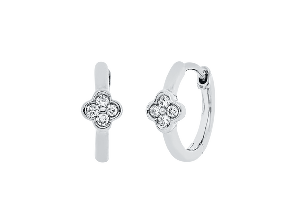 Brogle Classic diamond hoop earrings