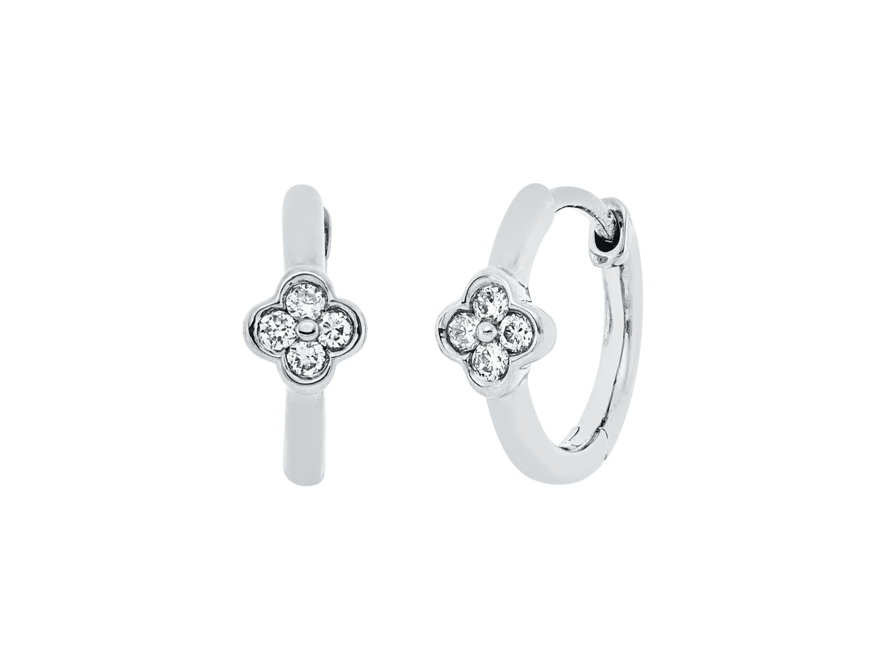 Brogle Classic diamond hoop earrings Brogle Classic diamond hoop earrings