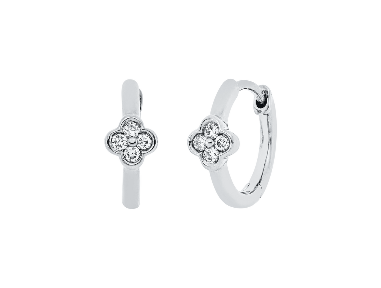 Brogle Classic diamond hoop earrings Brogle Classic diamond hoop earrings