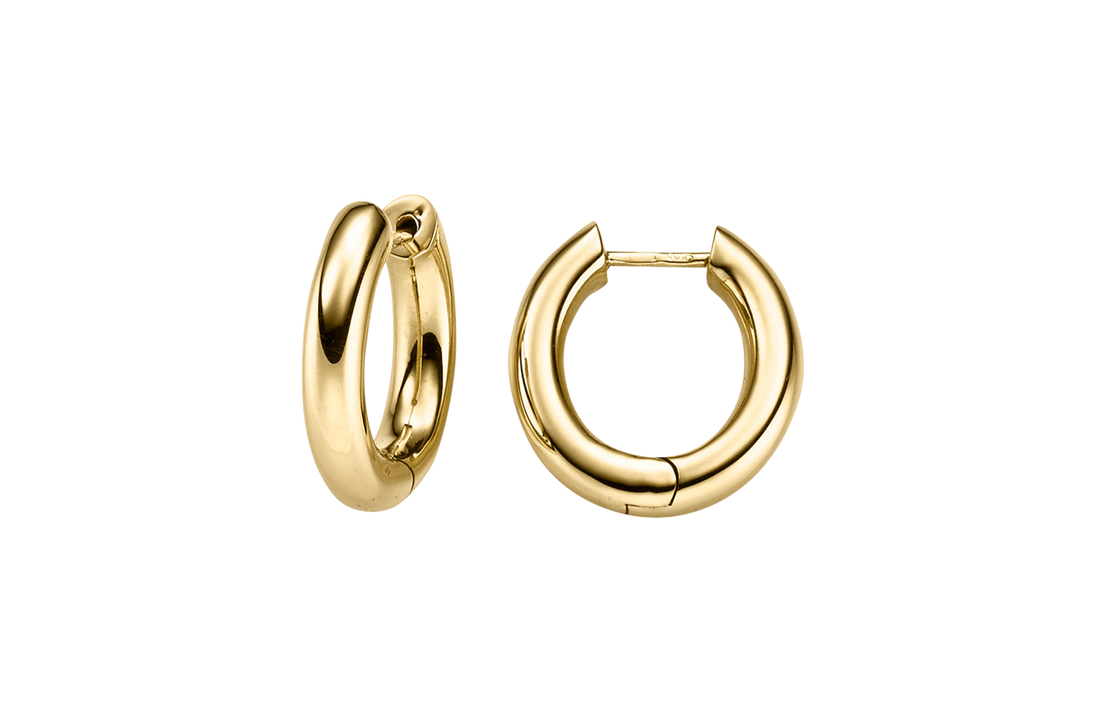 Brogle Classic gold hoop earrings