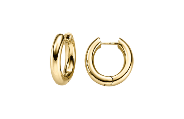 Brogle Classic gold hoop earrings