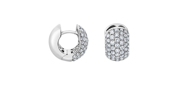 Brogle Selection diamond hoop earrings Brogle Selection diamond hoop earrings