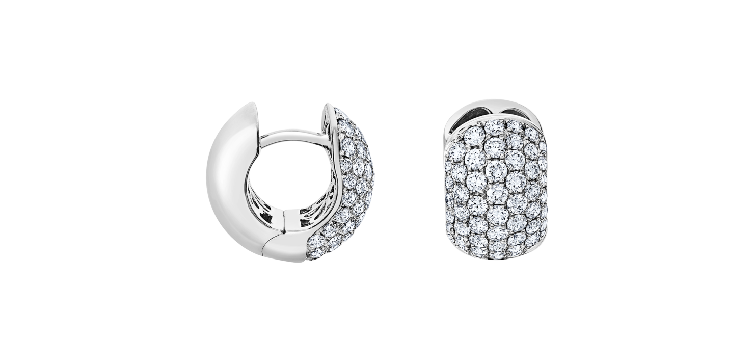 Brogle Selection diamond hoop earrings Brogle Selection diamond hoop earrings