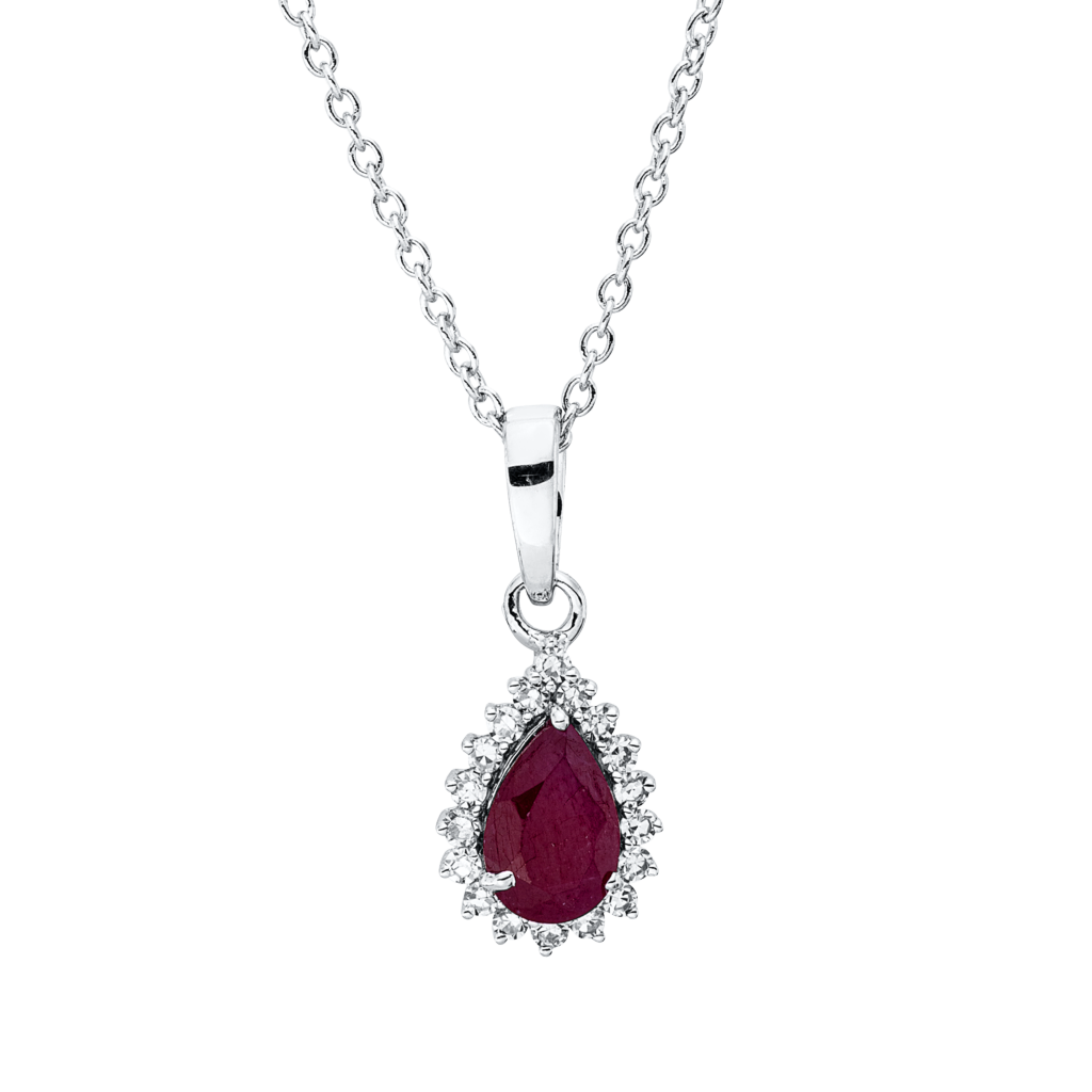 Brogle Classic Kette mit Rubinanhänger Brogle Classic Kette mit Rubinanhänger