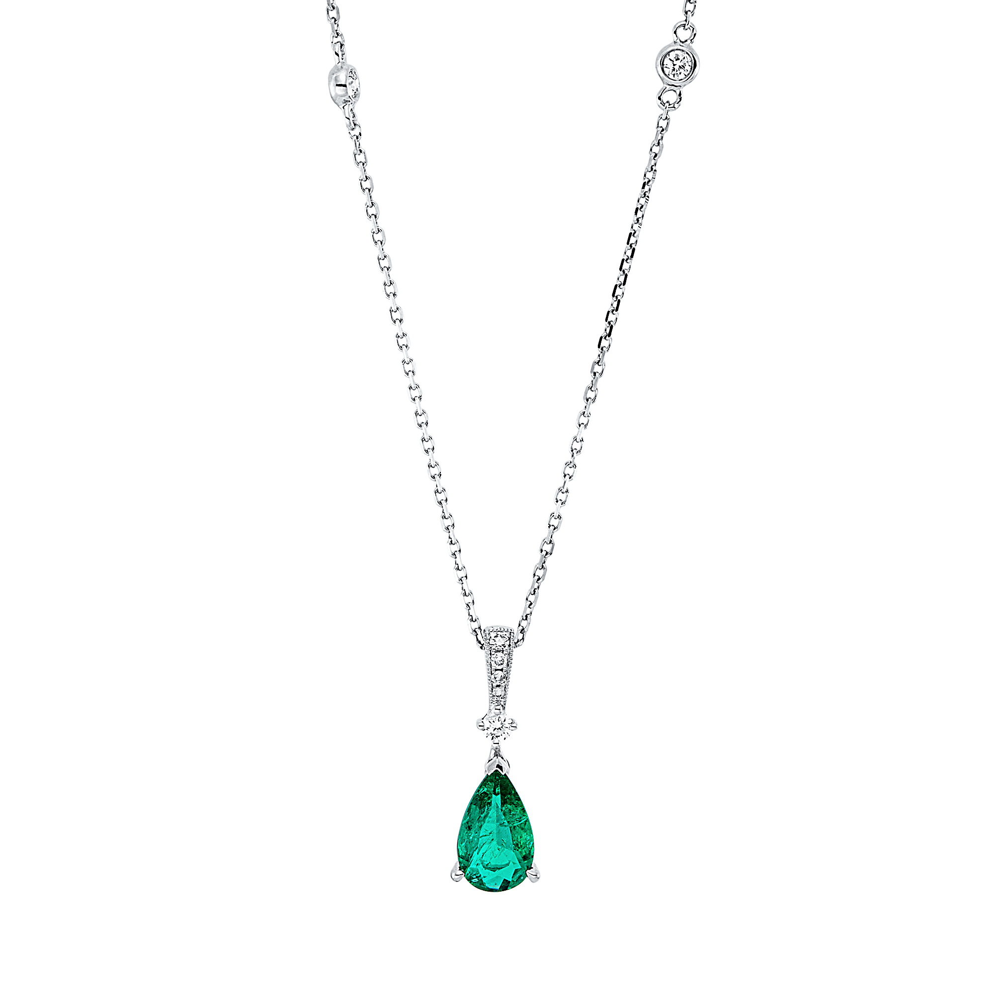 Brogle Selection necklace with emerald pendant Brogle Selection necklace with emerald pendant