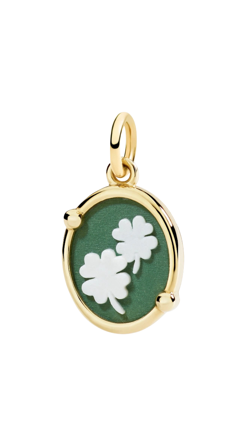 Dodo vierblättriges Kleeblatt-Kamee Anhänger Dodo vierblättriges Kleeblatt-Kamee Anhänger