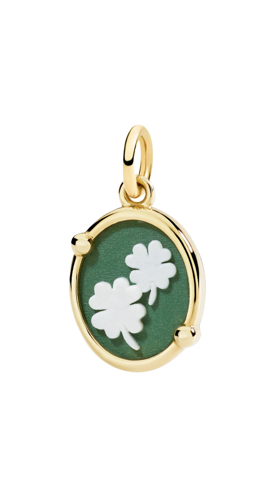 Dodo vierblättriges Kleeblatt-Kamee Anhänger Dodo vierblättriges Kleeblatt-Kamee Anhänger