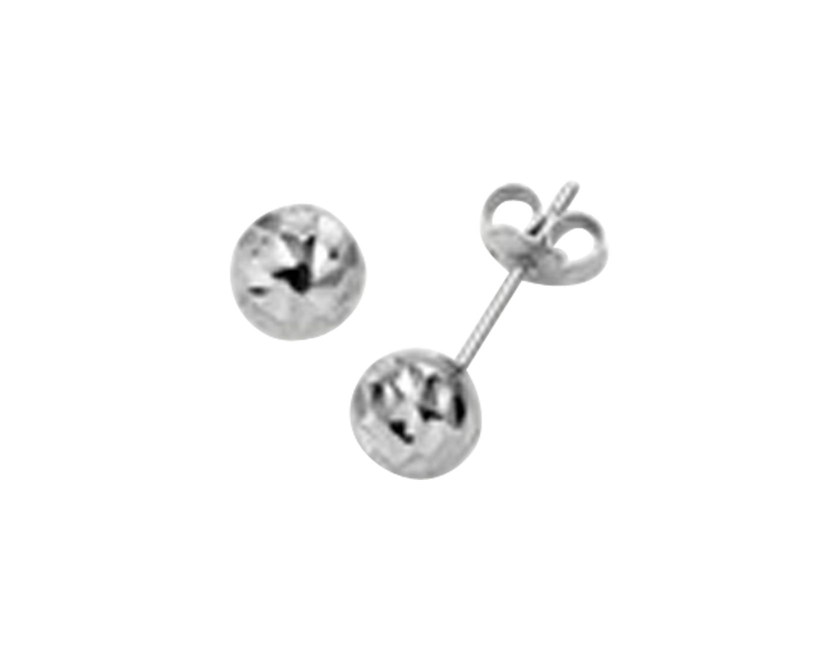 Brogle Classic gold ear studs beads diamanté 6mm Brogle Classic gold ear studs beads diamanté 6mm