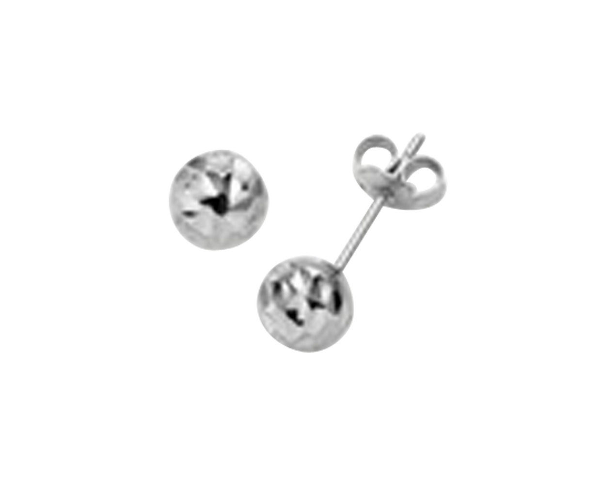 Brogle Classic gold ear studs beads diamanté 6mm Brogle Classic gold ear studs beads diamanté 6mm