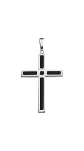Brogle Classic cross pendant with onyx Brogle Classic cross pendant with onyx
