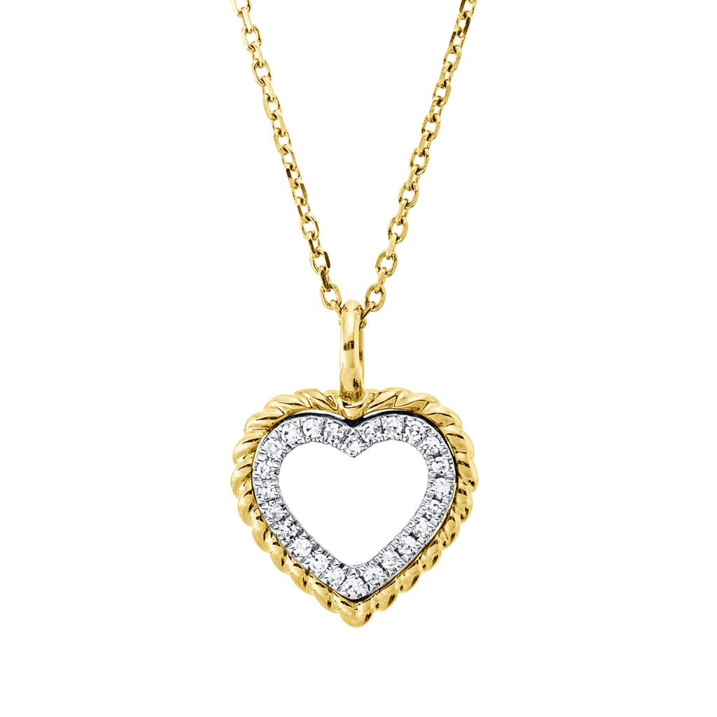 Brogle Classic Kette mit Bicolor Diamantherz Brogle Classic Kette mit Bicolor Diamantherz