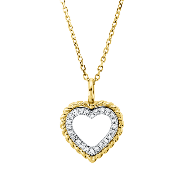 Brogle Classic Kette mit Bicolor Diamantherz Brogle Classic Kette mit Bicolor Diamantherz