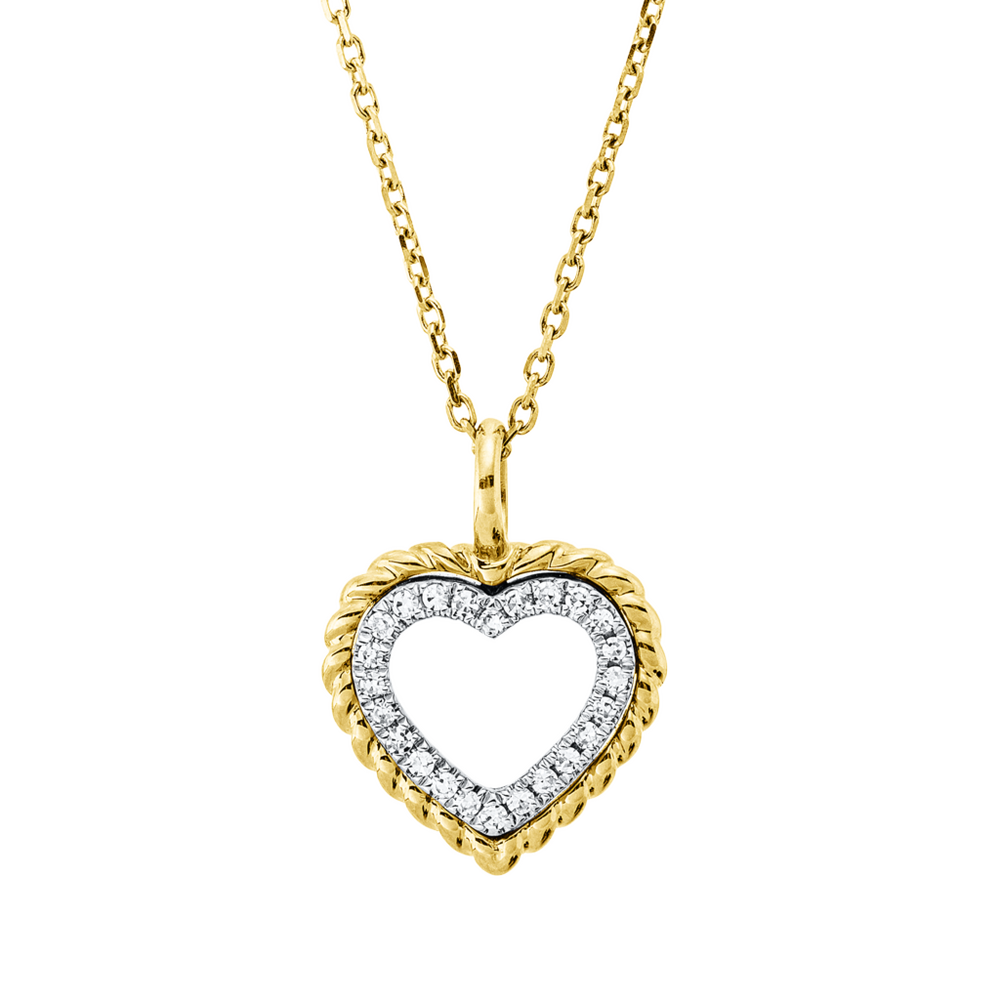 Brogle Classic Kette mit Bicolor Diamantherz Brogle Classic Kette mit Bicolor Diamantherz