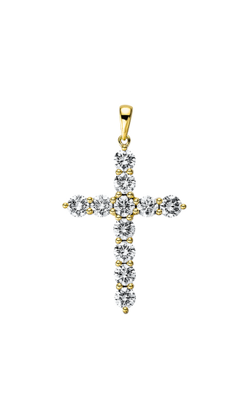 Brogle Selection Kreuzanhänger mit Diamanten