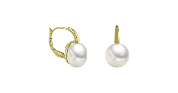 Brogle Classic freshwater pearl hoop earrings Brogle Classic freshwater pearl hoop earrings