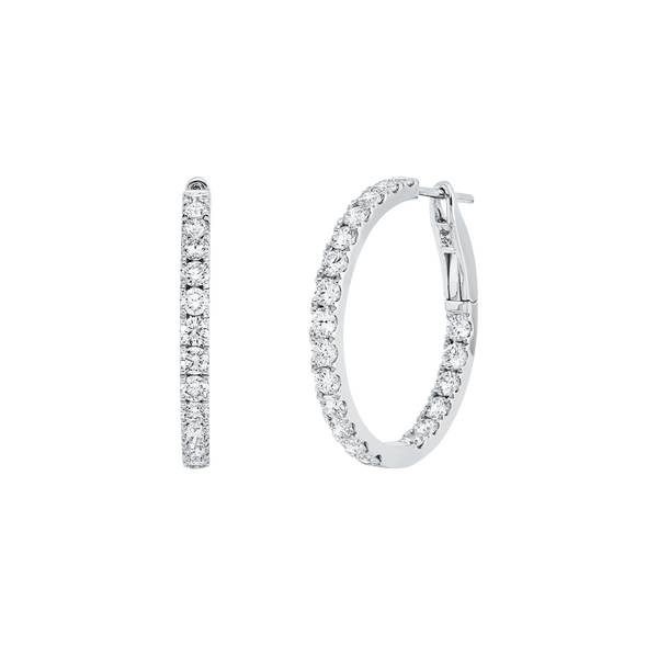 Brogle Selection diamond hoop earrings Brogle Selection diamond hoop earrings