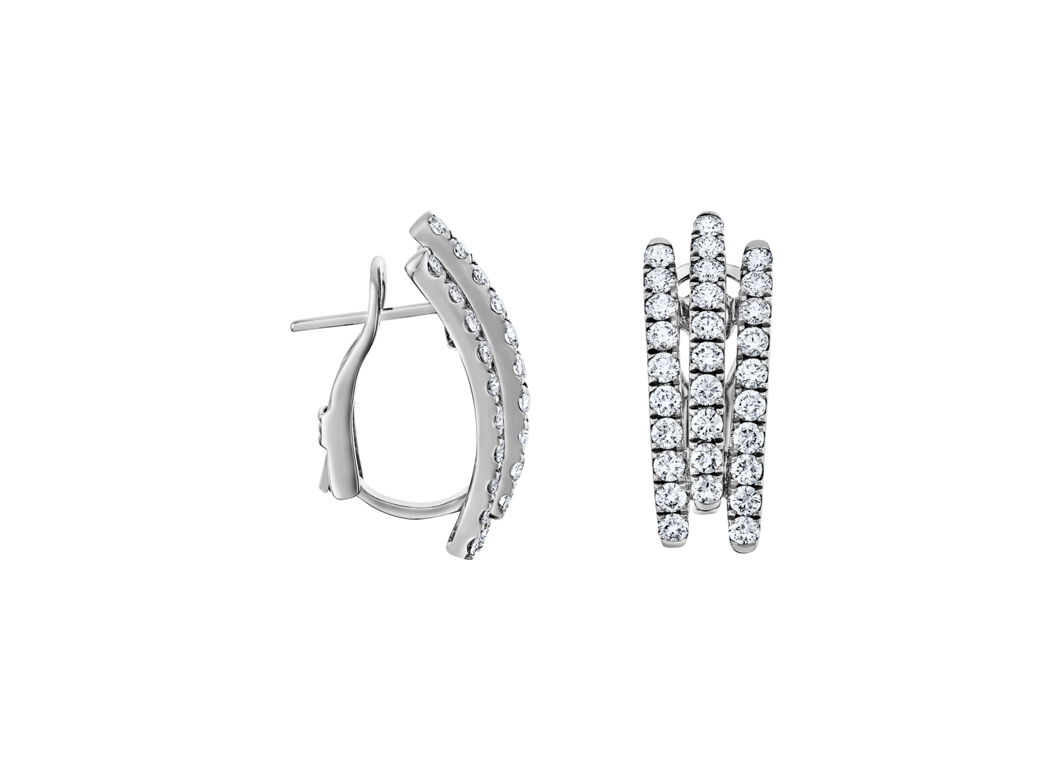 Brogle Selection diamond hoop earrings Brogle Selection diamond hoop earrings